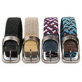 thumbnail image 6 of Braided Canvas Stretch with Covered Leather Buckle Unisex Woven Canvas, 6 of 7