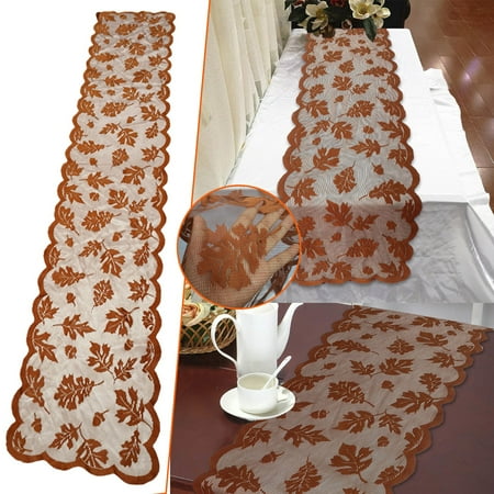

Thanksgiving Lace Tablecloth Leaves Flower Maple Pumpkin Fall Tablecloth Interior Seasonal Decoration