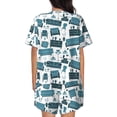 thumbnail image 3 of Naloa Modern Furniture Women's Short-Sleeved Pajama Set, Loungewear, Summer pajamas, Breathable Cozy - Medium, 3 of 9