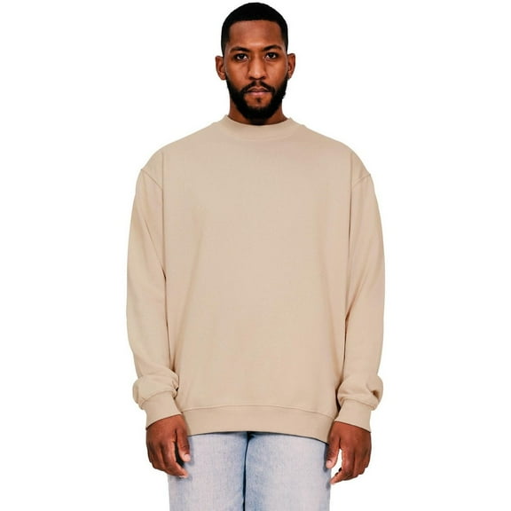 Casual Classics Mens Ringspun Cotton Extended Neckline Tall Oversized Sweatshirt