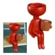 thumbnail image 5 of Maceta con cabeza Cola maceta de resina pequeña para interior hogar rojo florero suculento, 5 of 8