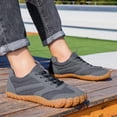 thumbnail image 2 of VeFlora Unisex Barefoot Minimalist Shoes, Wide Toe Box Zero Drop Sneakers, Breathable Non- Lightweight Casual Shoes for Trail Running Walking Hiking(Grey/38), 2 of 9