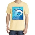 thumbnail image 2 of Wild Bobby, Fresh Water Swordfish Atlantic Pacific, Fish, Garment-Dyed Washed Look Short Sleeve Tees, Banana, Medium, 2 of 3