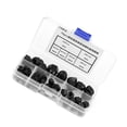 thumbnail image 3 of Kit de 70 tuercas hexagonales de cabeza abombada de nailon M3/M4/M5/M6/M8/M10 (negras), 3 of 14
