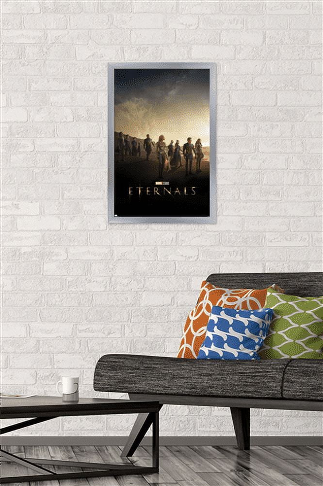 Marvel Eternals - Group Key Art Wall Poster, 14.725" x 22.375", Framed