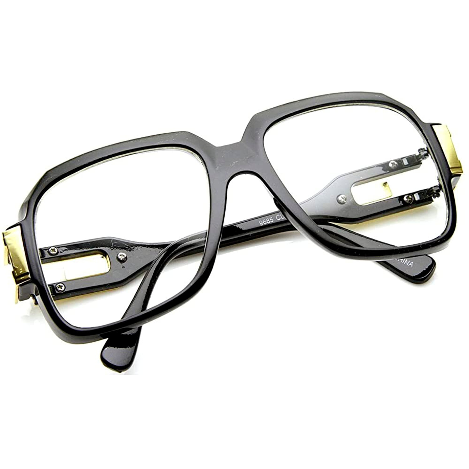 MLC EYEWEAR Oversized Rectangular Retro Fashion Hip Hop Nerdy Clear Lens Glasses 