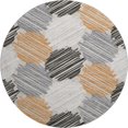 thumbnail image 2 of Addison Rugs Mayfield Premium Machine Washable Transitional Geometric Copper Round Rug, 8' x 8', 2 of 6