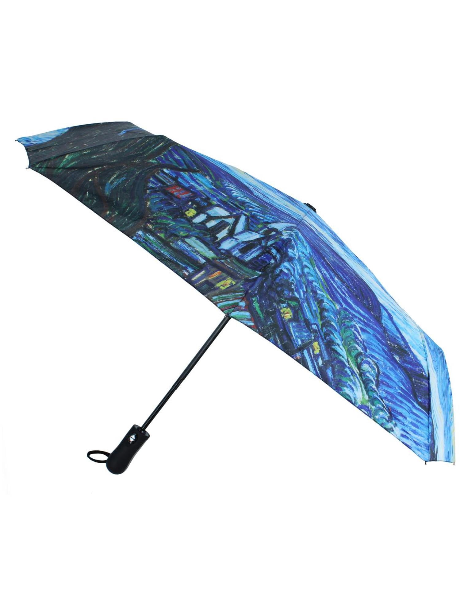 CTM  Van Gogh Starry Night Auto Open Compact Umbrella (Women)