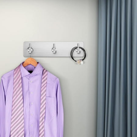 

Heavy Duty Stainless Steel Adhesive Hooks No Nails or Drilling Needed Hooks for Home Kitchen Bathroom