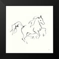 thumbnail image 2 of Paschke, Chris 20x20 Black Modern Framed Museum Art Print Titled - Line Horse V, 2 of 5