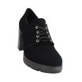 thumbnail image 1 of ZAPATO DE MUJER VESTIR NEGRO NOBUCK SINTETICO MARCA LEON 7400, 1 of 4