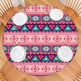 thumbnail image 2 of Ultimate Boho Chic Round Table Cover, Elegant Floral Pattern with Full Elastic Edge, for 52 to 56 Inch Diameter Tables, 2 of 7