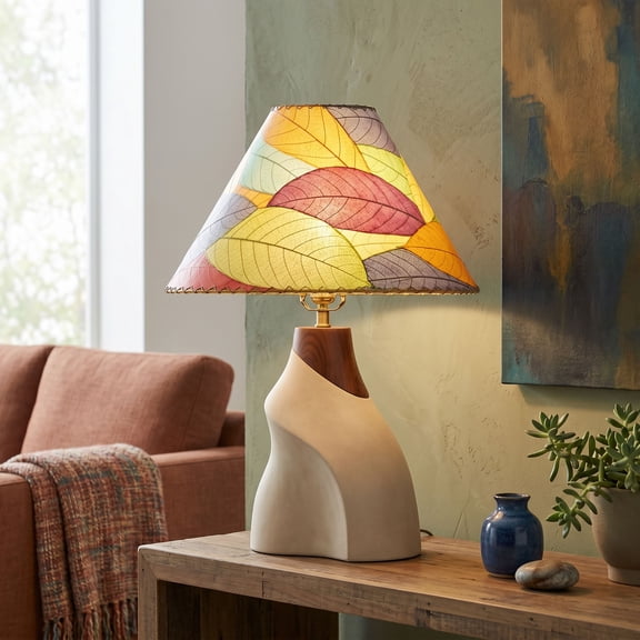Eangee Home Design Bell Shade Cocoa, Shade Made Of Cocoa Leaves, 18x18x12 Inches