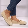 thumbnail image 6 of Rexoro Women Loafers Woven Toe Chain Comfort Flat Slip On Shoes Casual Holiday, 6 of 10