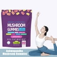 thumbnail image 4 of 1PACK Mushroom Gummies！Supplement with Ashwagandha Functional Mushroom Gummies@-, 4 of 5