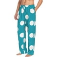 thumbnail image 2 of Daiia Sky Blue And White Polka Dot Men's Sleep Pant with Pockets and Drawstring,Pajama Pants-Large, 2 of 9