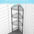 thumbnail image 3 of Organizador de Baño 4 Niveles, Estante Esquinero para Regadera de Metal con 4 Patas Ajustables No Necesita Taladro Gran Capacidad, 3 of 4
