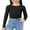 Black, variant on 2 Packs Ribbed Knit Long Sleeve Shirts for Girls Soft Slim Fit Crewneck Casual Base Layer Tops Tees