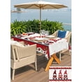 thumbnail image 4 of Outdoor Tablecloth with Umbrella Hole and Zipper, Valentine's Day Rectangle Table Cloth 52x70 Inch Waterproof Tablecloth, Love Heart Roses Gnomes Romantic Picnic Table Cover for Patio Camping, 4 of 7