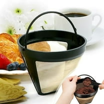 (1-Pack) No.4 Cone Reusable Replacement Coffee Maker Basket Filter Compatible with Cuisinart, Ninja Coffee Bar Brewer Filters, Fit Most 8-12 Cup Basket Drip Coffee Machine, BPA Free