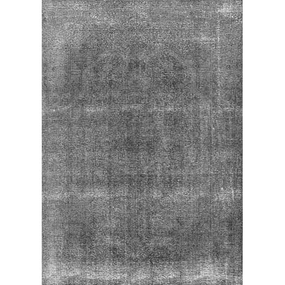 Ahgly Company Indoor Rectangle Oriental Gray Industrial Area Rugs, 5' x 7'