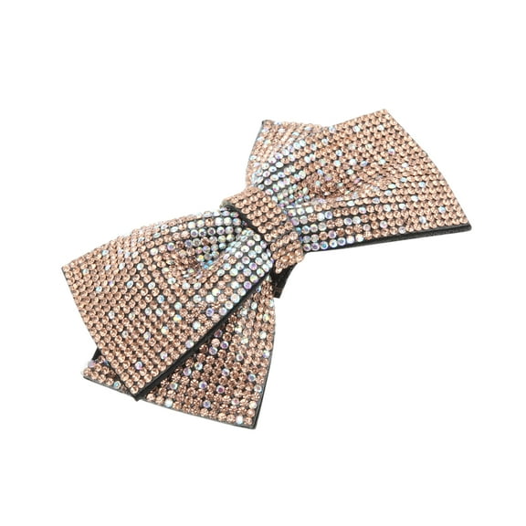 Unique Bargains 1 Pc Rhinestone Butterfly Hair Clips for Home Champagne Colorful