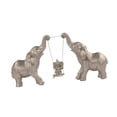 thumbnail image 5 of TISHITA Elephant Statue Desktop Decoration Ornament Artwork Resin Figurine Animal Sculpture for Office Home Bedroom Shelf Living Room B, 5 of 8