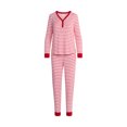 thumbnail image 6 of Joyspun Women's Waffle Knit Henley Sleep Top, Joggers and Socks Pajama Set, 3-Piece, Sizes XS-3X, 6 of 8