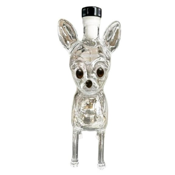 Chihuahua-Shaped Glass Whiskey Decanter & Wine Bottle - Handmade-Look Dog Statue, Unique Alcohol Storage, Funny Gift for Men/Dad/Husband, Home Bar Decor