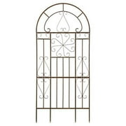 Deer Park Kaleidoscope 90" Metal Trellis - Brown
