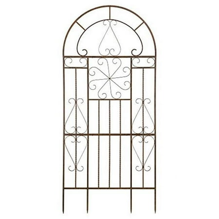 Deer Park Kaleidoscope 90" Metal Trellis - Brown