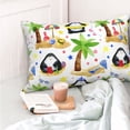thumbnail image 4 of Kdxio Cotton Pillow Cases 20"x30" Pillowcases,Soft and Breathable Bedroom Pillow Cases-Penguins On The Beach-No Pillow Core, 4 of 5