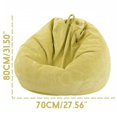 thumbnail image 5 of Funda para silla tipo puf con almacenamiento de animales de peluche, 27,56 x 31,5 pulgadas (sin frijoles) (negro) para niños y adultos., 5 of 5