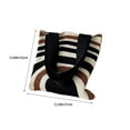 thumbnail image 3 of Xfvqtps Tote Bag for Womens Knitting Color Blocked Stripes Colorful Fashion Versatile Leisure Casual Handbag Shoulder Bag Black, 3 of 5