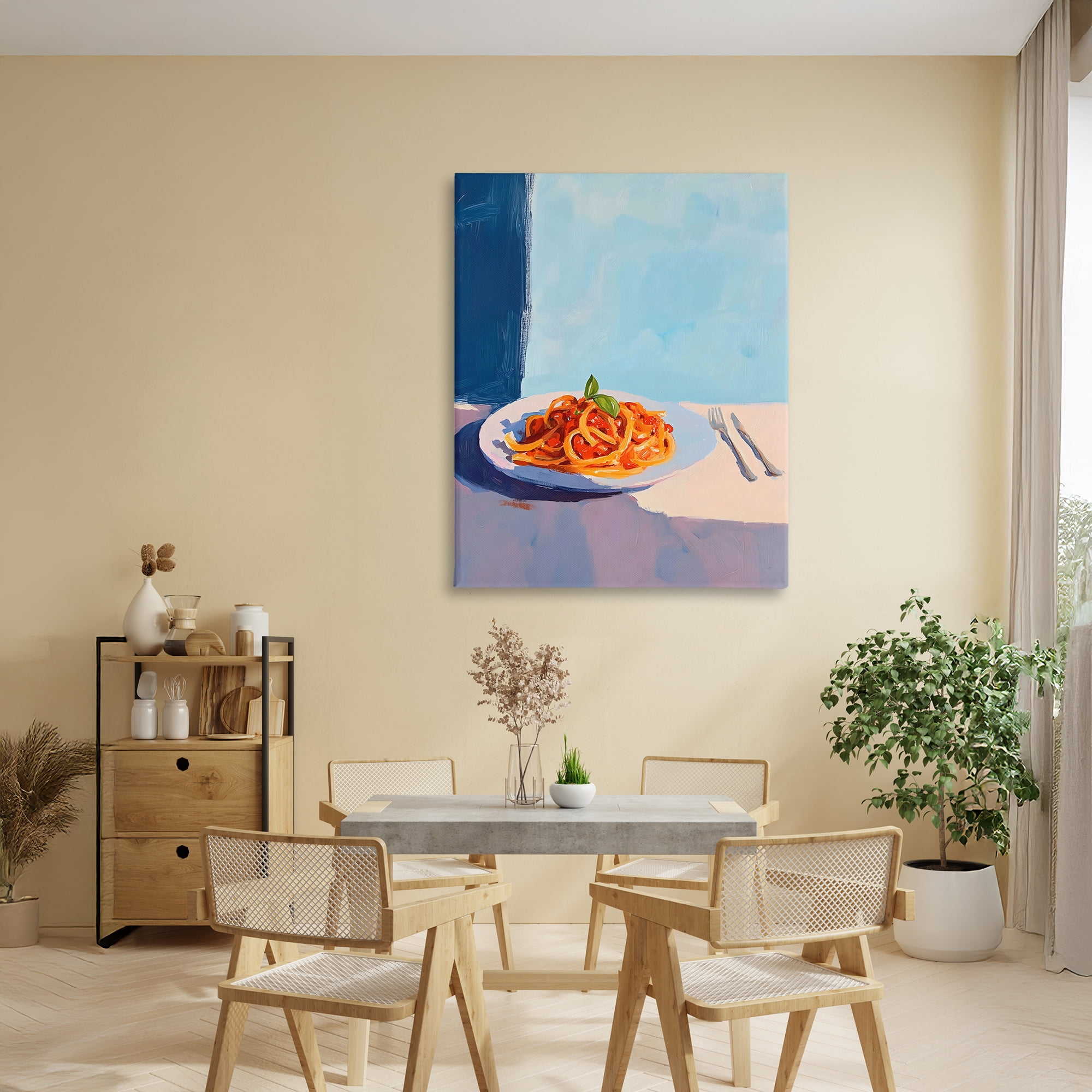 Stupell Industries Italian Spaghetti on Plate Canvas Wall Art, design by The Prints Vibe