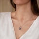 thumbnail image 5 of Collar para Mujer con Cristal Swarovski en forma de Rombo– Bañado en Rodio- Collar Elegante y Brillante-Collares de Mujer de Moda- Joyería para Mujer de Moda- Regalo especial Ortiz Espinosa Temporada, 5 of 5