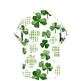 thumbnail image 4 of Men's St. Patrick's Day Button Down Shirt Irish Shamrock Printed Short Sleeve Button Down Hawaiian Shirt, 4 of 6