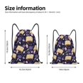 thumbnail image 2 of Xecao Lavender Flowers Pattern Sports Drawstring Backpack - String Swim Gym Bag with Wet Proof Pocket for Women&Men-Small, 2 of 6