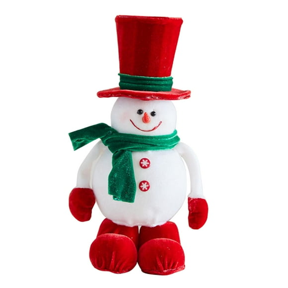 Yinanstore Snowman Toy Christmas Decoration Collection Decorative Holiday Decor Snowman Doll Xmas Decor for Kitchen Indoor Party 29.5cmx11cmx12cm