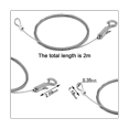 thumbnail image 5 of Kit de Fil de Suspension pour Photo 5 Pcs, 2M x 1.5mm Acier Inoxydable avec Crochet Réglable et Rail de Moulage, 5 of 5