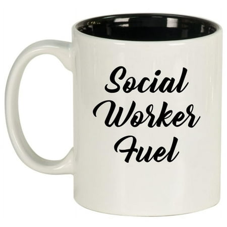 

Social Worker Fuel Ceramic Coffee Mug Tea Cup Gift for Her Him Friend Coworker Wife Husband (11oz White)