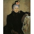 thumbnail image 2 of Cassatt, Mary 26x31 Black Ornate Wood Framed with Double Matting Museum Art Print Titled - Portrait Of An Elderly Lady 1883, 2 of 4