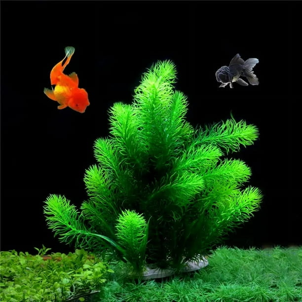 Decoración de Acuario Flores de Plástico Efecto Creciente Plantas de Acuario Artificiales Decorativas Plantas de Peces Falsos Adornos para Peceras