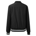 thumbnail image 5 of MIASHUI Veste Bomber Femme Légère Veste Zippée Manteau Bomber Décontracté, Noir, TG, 5 of 5