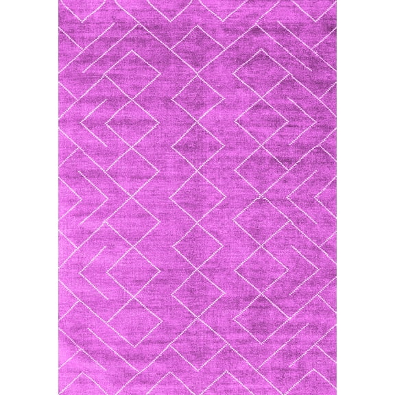 Ahgly Company Indoor Rectangle Abstract Pink Contemporary Area Rugs, 5' x 7'