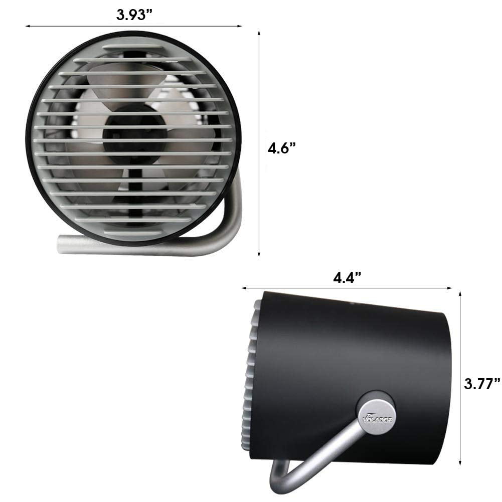 Portable Mini Table Desk Fan with Twin Turbo Blades VOLADOR Small Personal USB Fan Office Travel Touch Control Silent Fan PC/Laptop Cooling Fan for Home