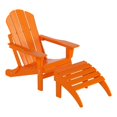 thumbnail image 1 of Ensemble de 2 Pcs Chaise Adirondack Pliante Classique avec Repose-Pieds Ottoman, 1 of 3
