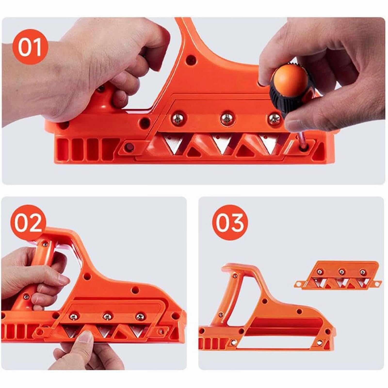 PTMTFYL Plasterboard Fast Cutter – 45°/60° Gypsum Board Hand Plane With 10 Blades, Drywall Edge Chamfer Tool For Smooth Trimming