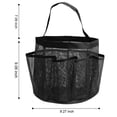 thumbnail image 3 of Mesh Shower Tote Caddy,Shower Tote Bag with 8 Pockets, Quick Dry Bath Organizer, Perfect for Dorm, Gym, Camp and Travel Tote Bag, Black, 3 of 9