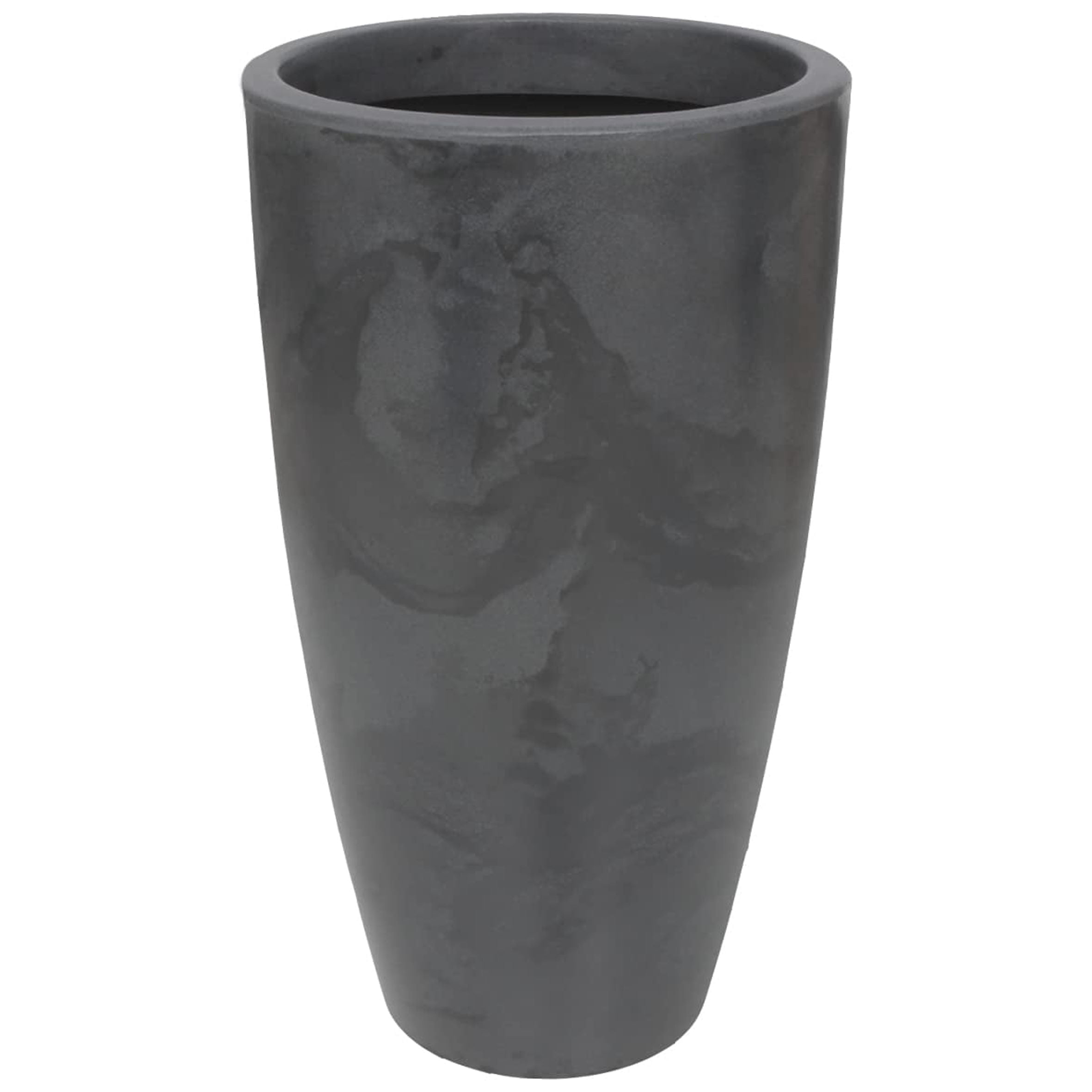 Ecobo 27.6-Inch Tall Eco-Friendly Round Pot Planter | Indoor/Outdoor Use, Durable, Versatile, and Lightweight | Contemporary All-Weather Design by Brazilian Artisans - Black
